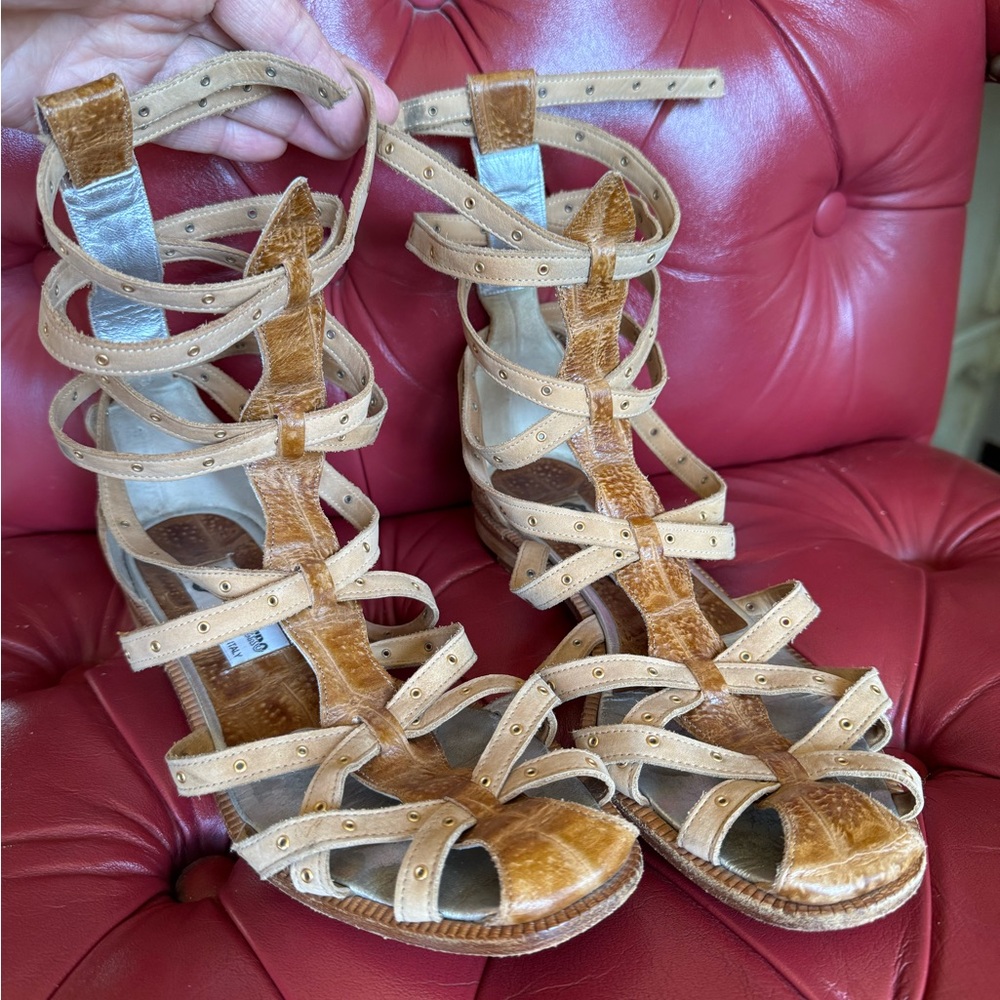 El Vaquero Leather Gladiator Sandals